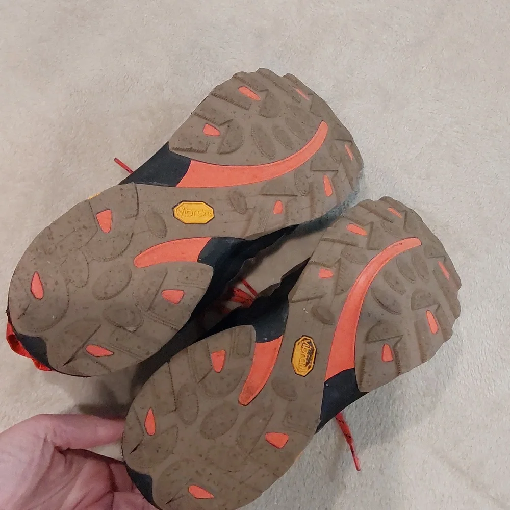 Merrell Men's Moab Speed hiking shoes black & brown with orange laces Sz 10.5 - Picture 11 of 11